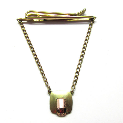 Men's Vintage Gold Oval Tie Clip