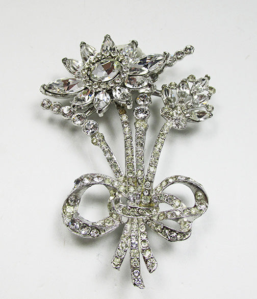 Vintage 1940s Exceptional Sparkling Floral Bouquet Pin