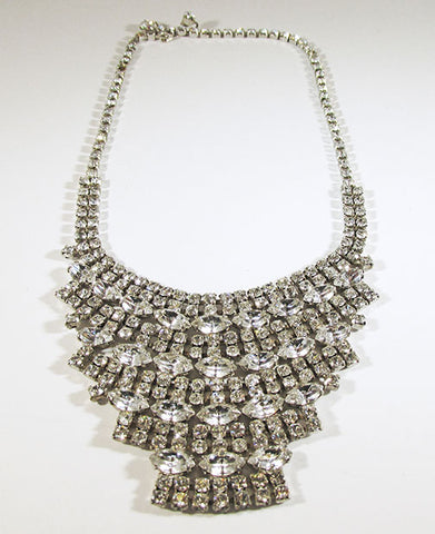 Vintage Mid Century 1950s Glamorous Bib Necklace