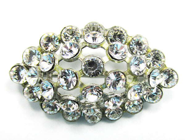 Vintage 1930s Distinctive Sparkling Rhinestone Dome Pin - Front