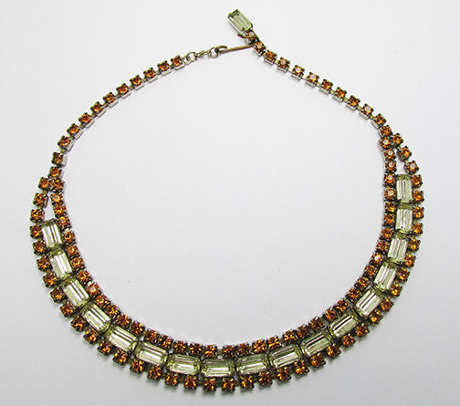 Vintage Mid Century 1950s Dazzling Rhinestone Choker Necklace