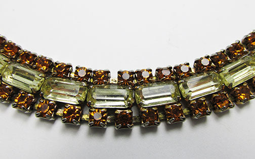 Vintage Mid Century 1950s Dazzling Rhinestone Choker Necklace