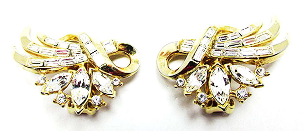 Midcentury crown trifari earring deals set