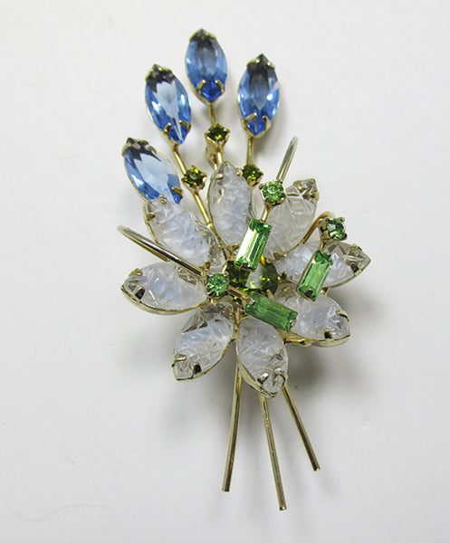 Vintage 1950s Stunning Three Dimensional Floral Bouquet Pin