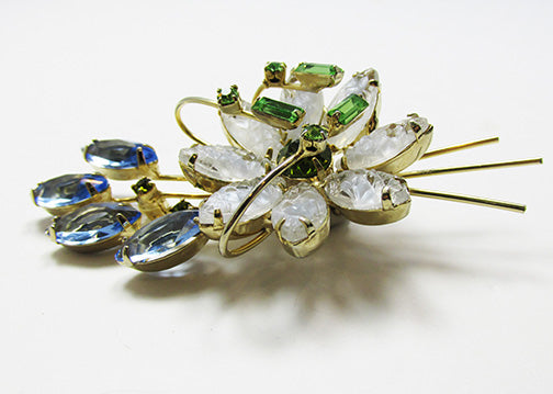 Vintage 1950s Stunning Three Dimensional Floral Bouquet Pin